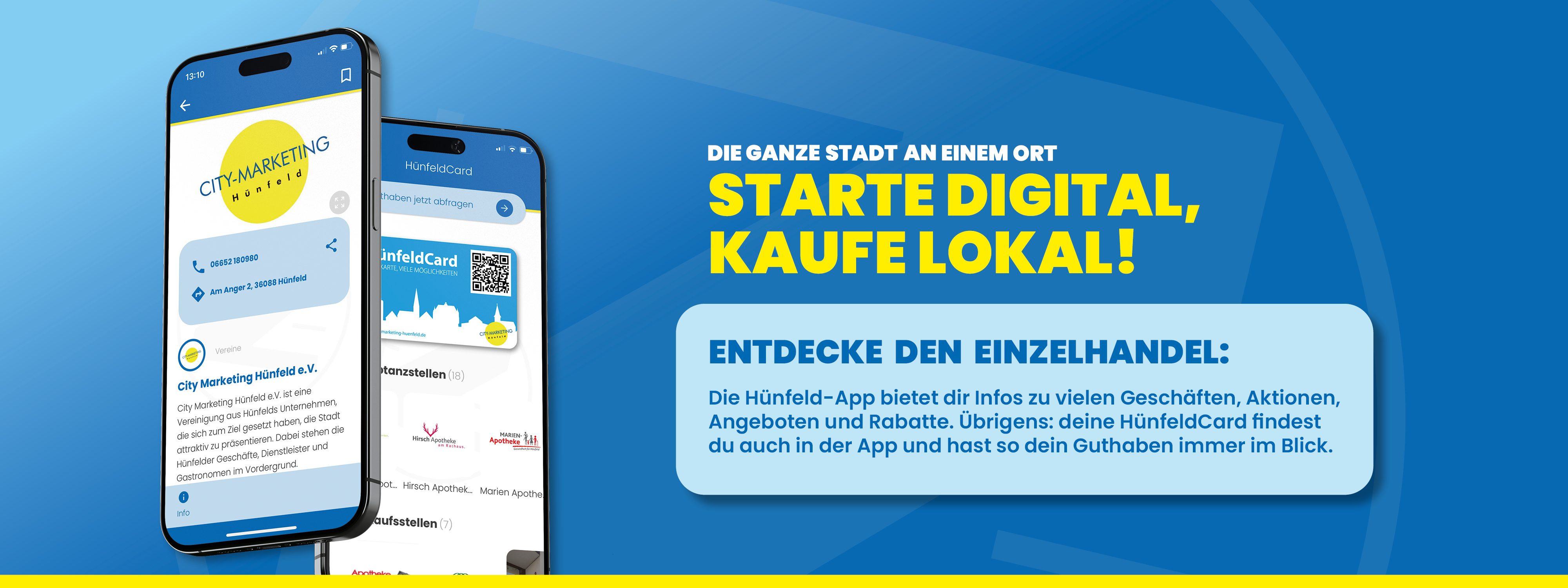 Einzelhandel in der Hünfeld-App