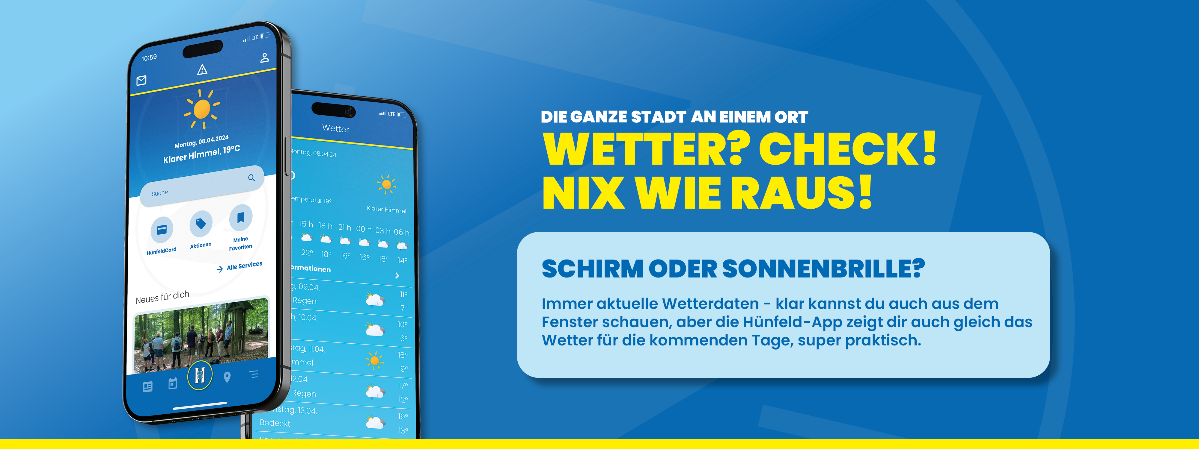 Wetter in der Hünfeld-App