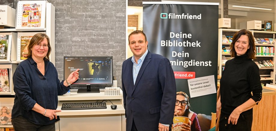 Bürgermeister Tschesnok in der Stadtbibliothek