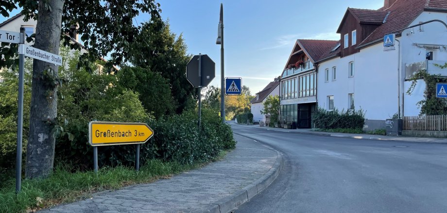 Straßenschild der Großenbacher Straße in Hünfeld