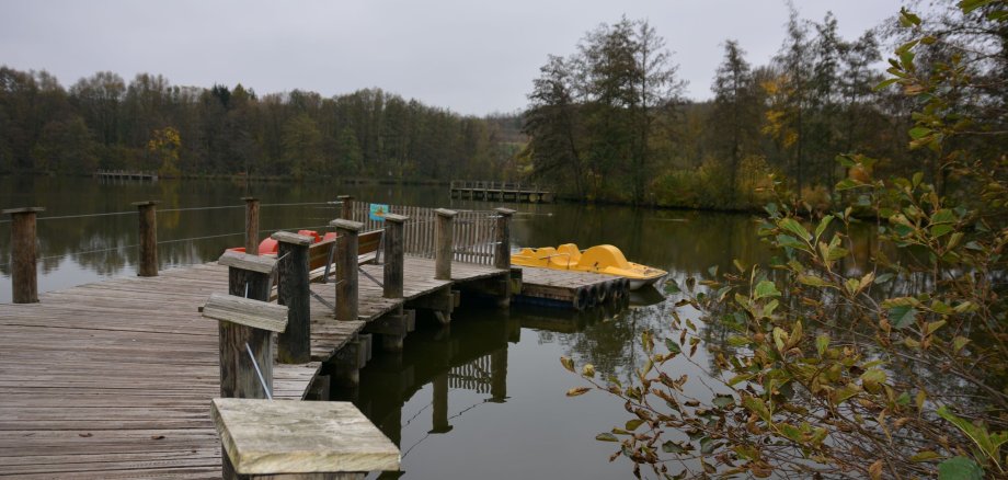 Bootsanlegesteg am Haselsee