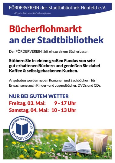 Plakat Bücherflohmarkt